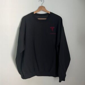 Black Tesla Motors Elon Musk Luxury C Auto Crewneck Sweatshirt